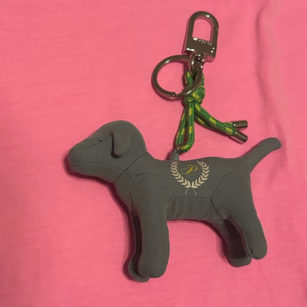 PINK Dog Plush Keychain